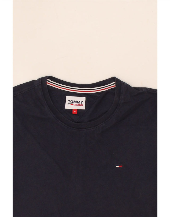 TOMMY HILFIGER Mens T-Shirt Top Medium Navy Blue Cotton Vintage Tommy Hilfiger and Second-Hand Tommy Hilfiger from Messina Hembry 