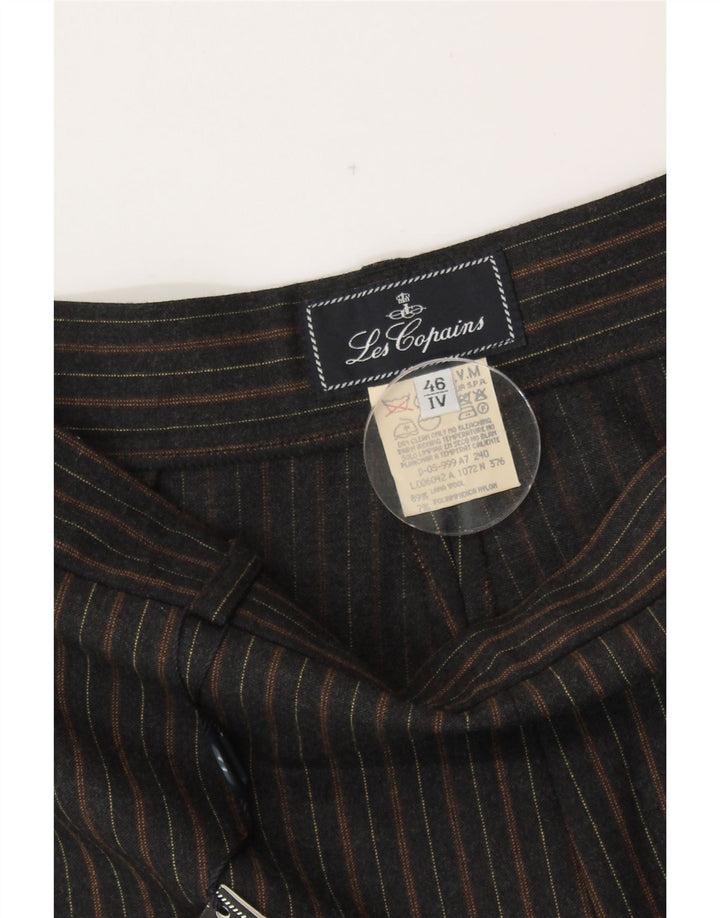 LES COPAINS Womens High Waist Casual Trousers IT 46 Large W30 L33 Black