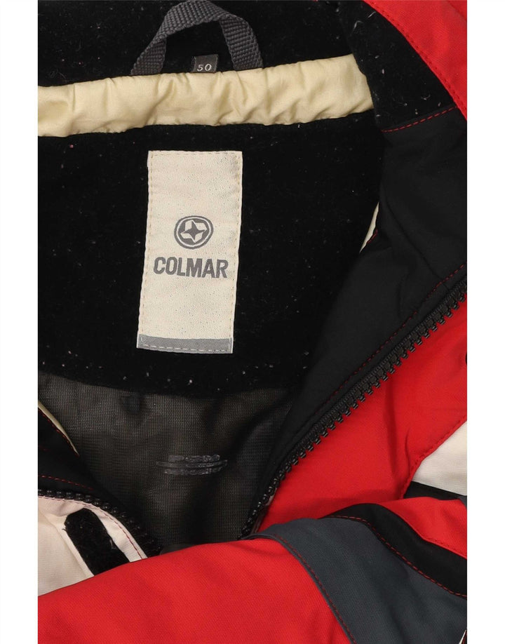 Colmar Mens Ski Jacket IT 50 Medium Red Colourblock