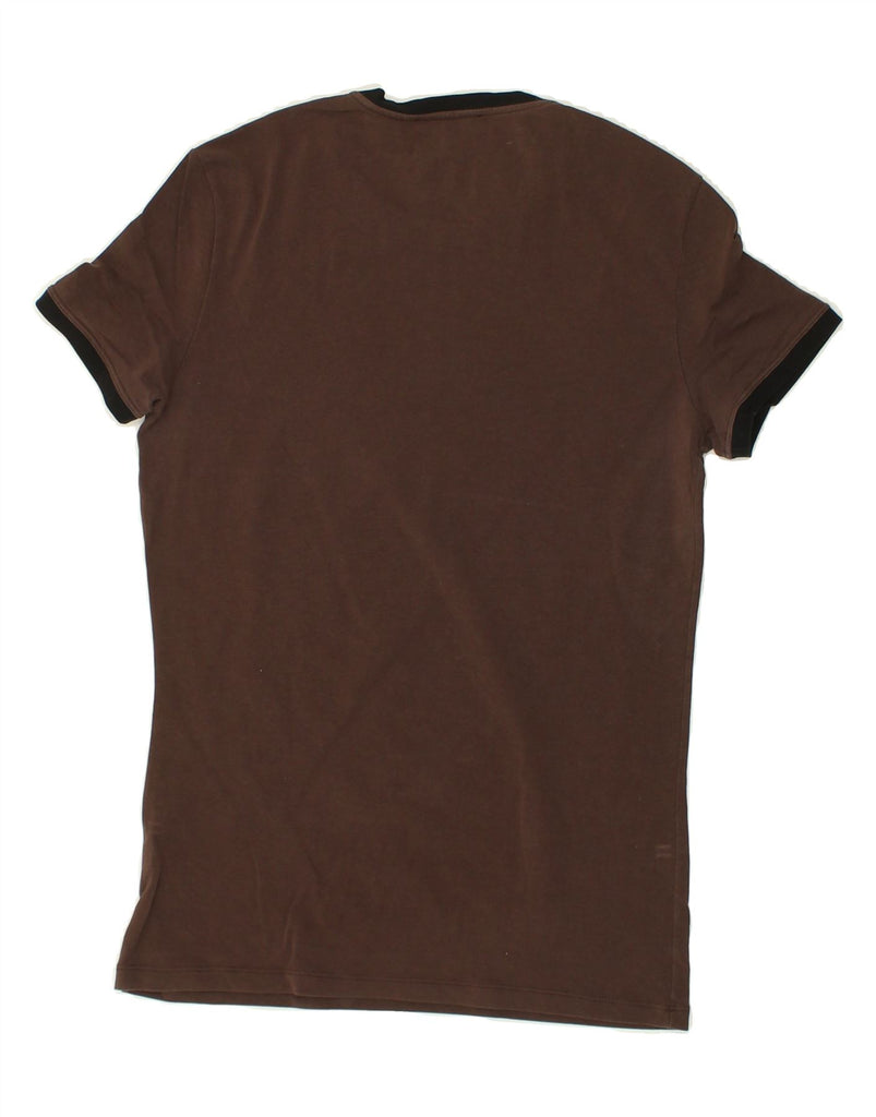 GIANFRANCO FERRE Mens Graphic T-Shirt Top IT 48 Small Brown Cotton | Vintage Gianfranco Ferre | Thrift | Second-Hand Gianfranco Ferre | Used Clothing | Messina Hembry 