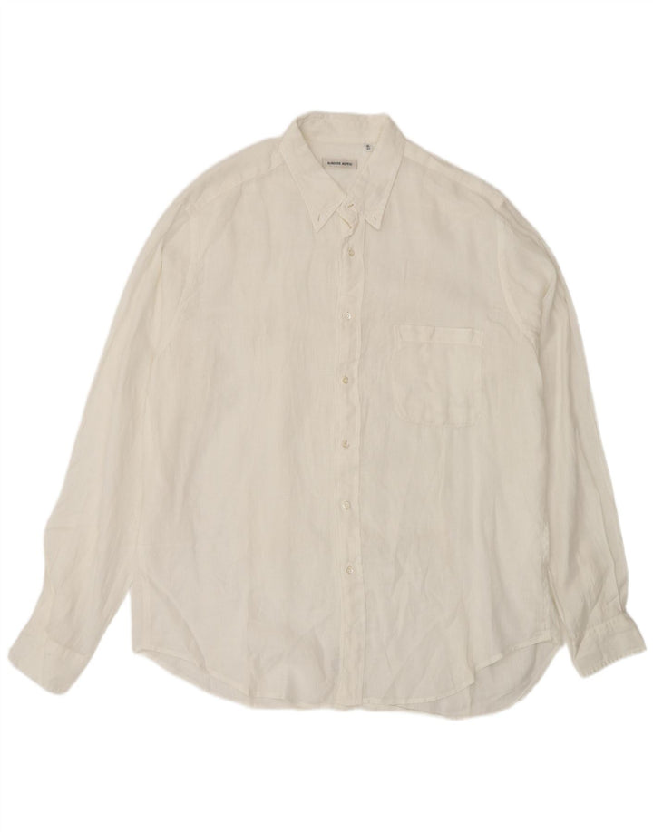 Alberto Aspesi Mens Shirt Size 42 16 1/2 Large White