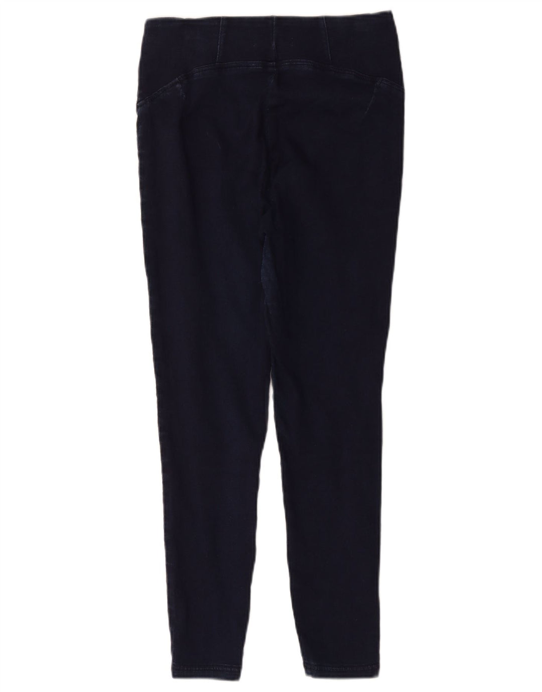 Marks & Spencer Womens Cropped Trousers UK 12 Medium W28 L24 Navy Blue