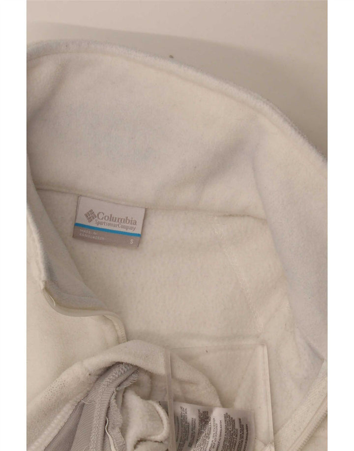 Columbia Womens Fleece Jacket UK 10 Small White Polyester