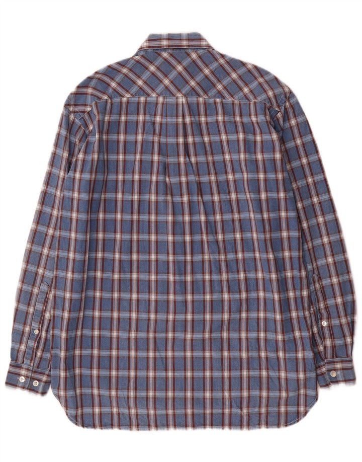 Gas Mens Shirt Small Blue Check Cotton