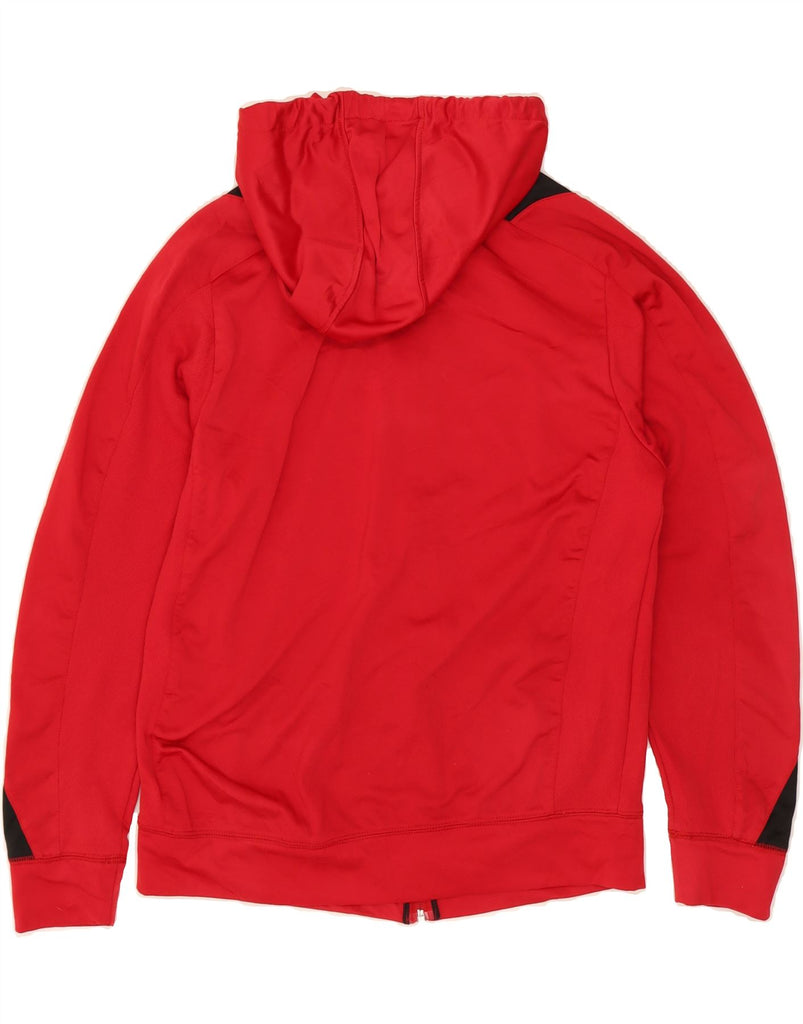 REEBOK Mens Zip Hoodie Sweater Medium Red Colourblock Polyester Vintage Reebok and Second-Hand Reebok from Messina Hembry 