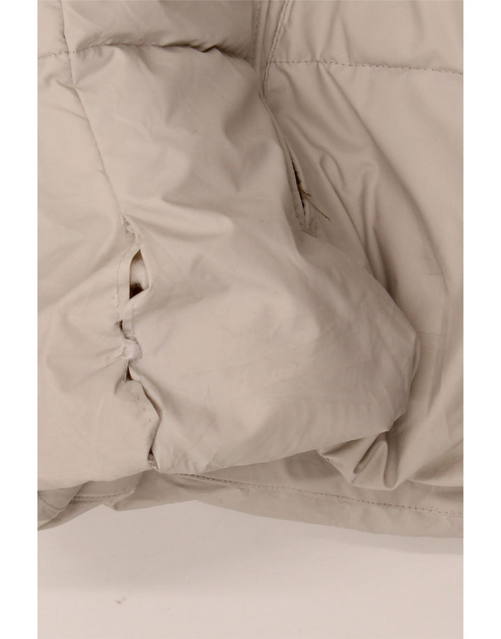 Zara Womens Hooded Padded Jacket UK 16 Large White Polyester