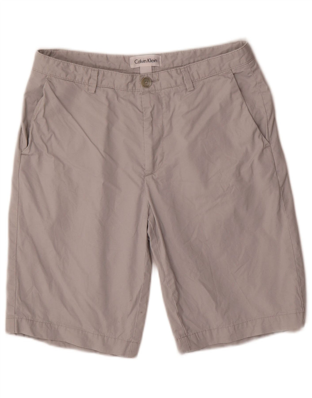Calvin Klein Mens Chino Shorts W30 Medium  Grey Cotton