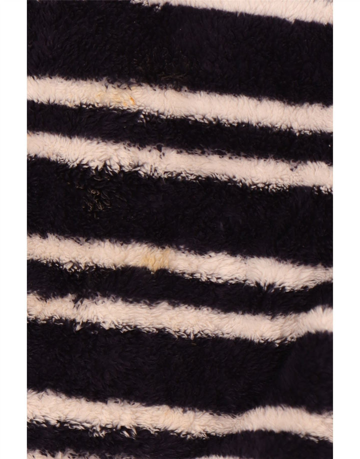 MOUNTAIN WAREHOUSE Womens Fleece Jumper UK 14 Large Navy Blue Striped