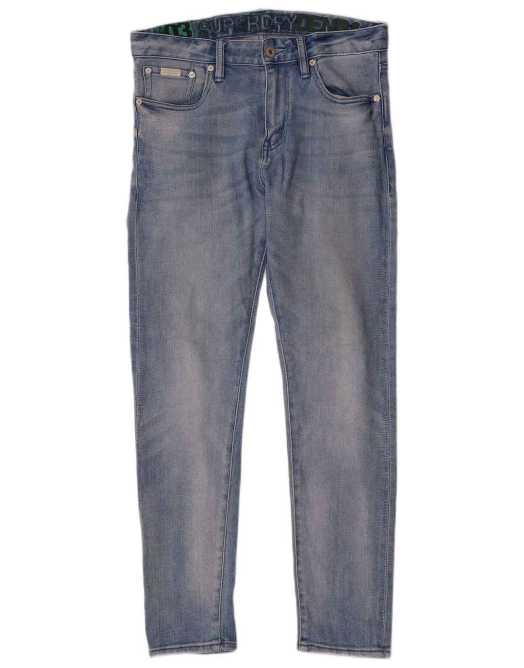Superdry Mens Slim Jeans W30 L30 Blue Cotton