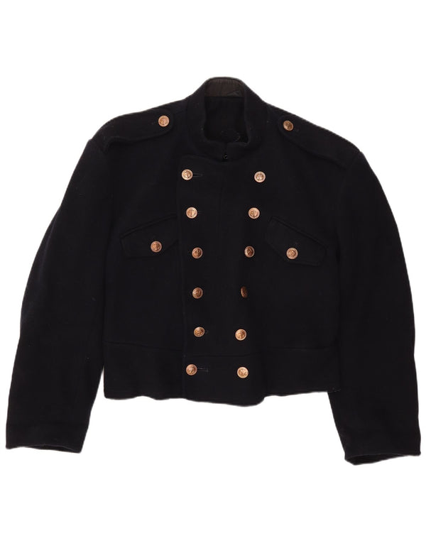 Vintage Womens Military Bolero Jacket UK 12 Medium Navy Blue