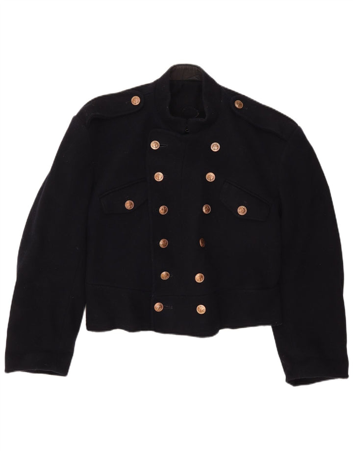 Vintage Womens Military Bolero Jacket UK 12 Medium Navy Blue
