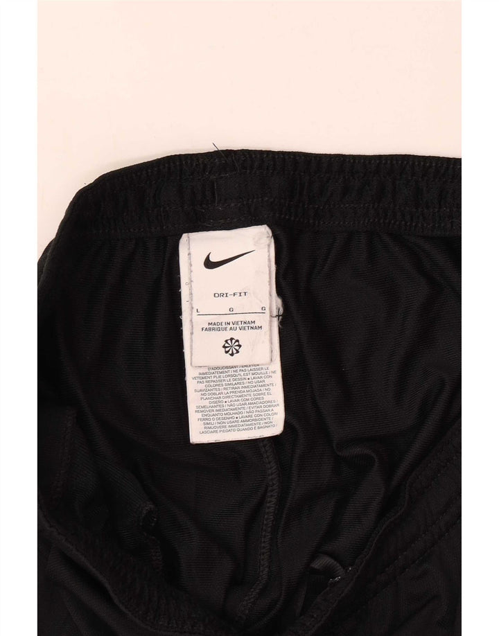 Nike Womens Dri Fit Tracksuit Trousers UK 16 Large Black Polyester