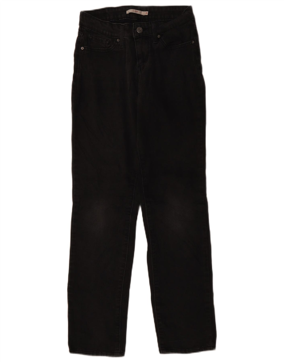 Levi's Womens 712 Slim Jeans W26 L29 Black Cotton