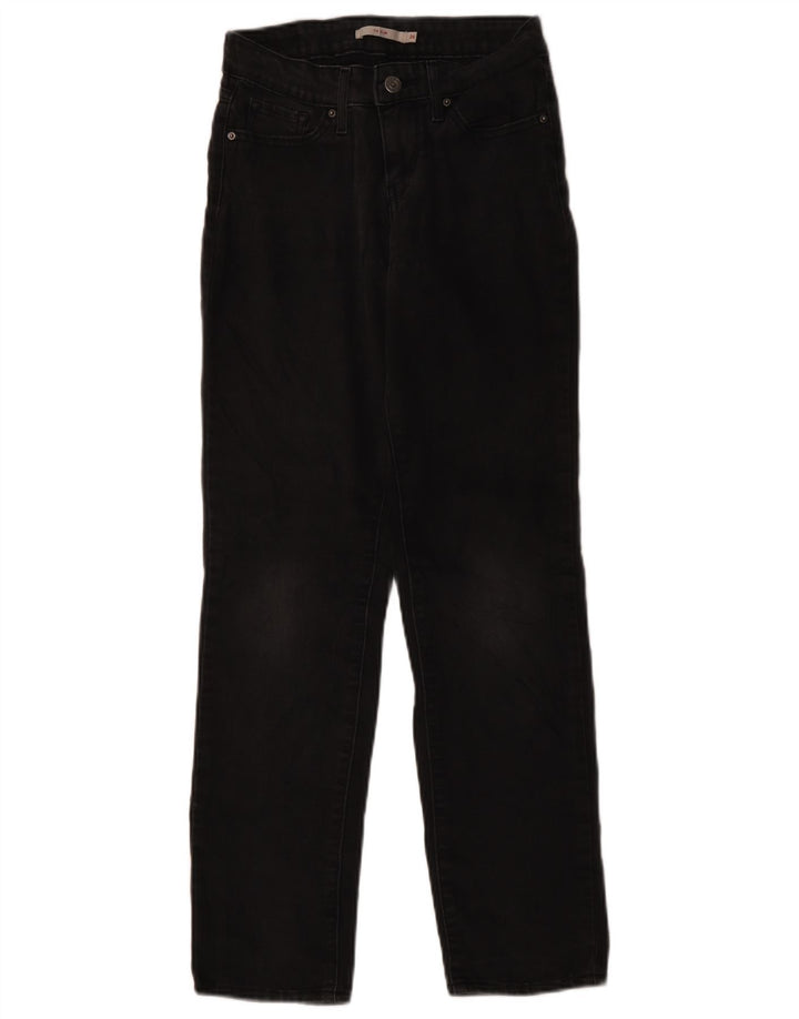 Levi's Womens 712 Slim Jeans W26 L29 Black Cotton