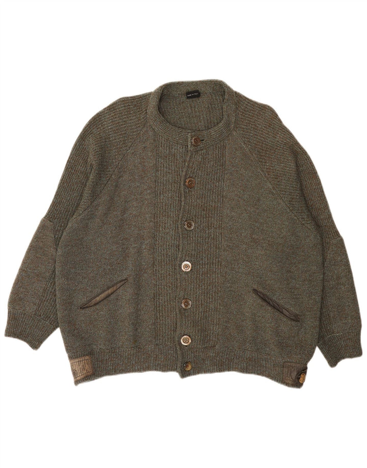 Vintage Mens Cardigan Sweater 2XL Khaki