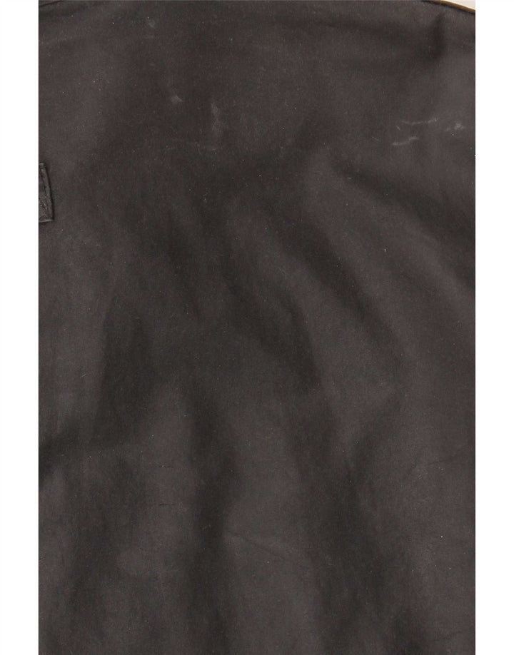 Barbour Mens Waxed Cotton Jacket UK 40 Large Black Cotton
