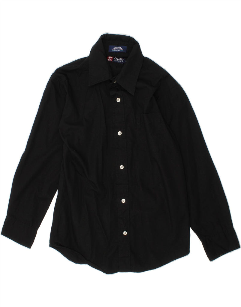 CHAPS Boys Shirt 9-10 Years Black Cotton Vintage Chaps and Second-Hand Chaps from Messina Hembry 