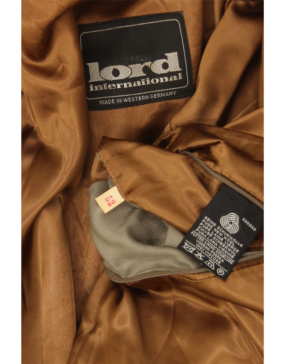 Lord Mens Overcoat IT 52 XL Beige New Wool