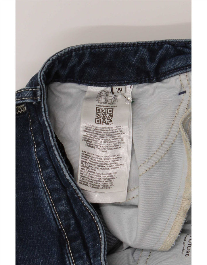 Guess Womens Straight Jeans W29 L30 Blue Cotton