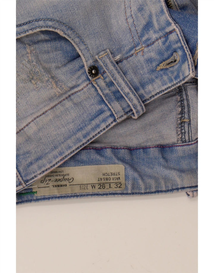 DIESEL Womens Grupee-Zip Denim Shorts W26 Small Blue Vintage Diesel and Second-Hand Diesel from Messina Hembry 