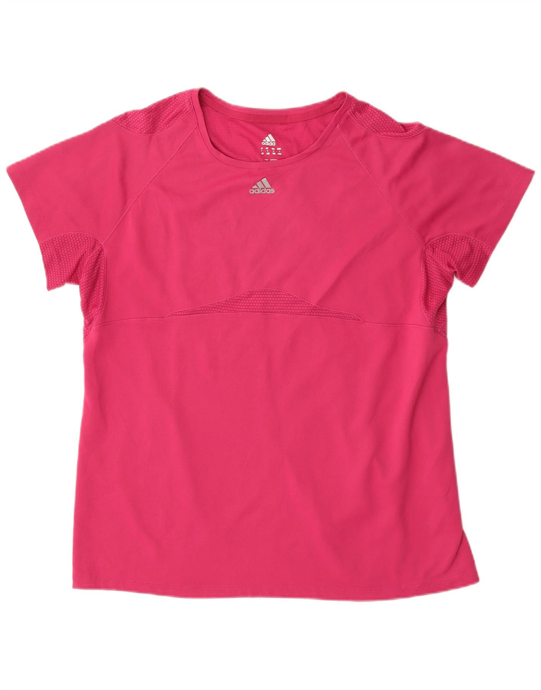 Adidas Womens T-Shirt Top UK 18 XL Pink Polyester