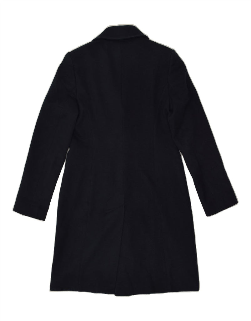 PENNY BLACK Womens Overcoat UK 14 Medium Navy Blue Cotton | Vintage Penny Black | Thrift | Second-Hand Penny Black | Used Clothing | Messina Hembry 