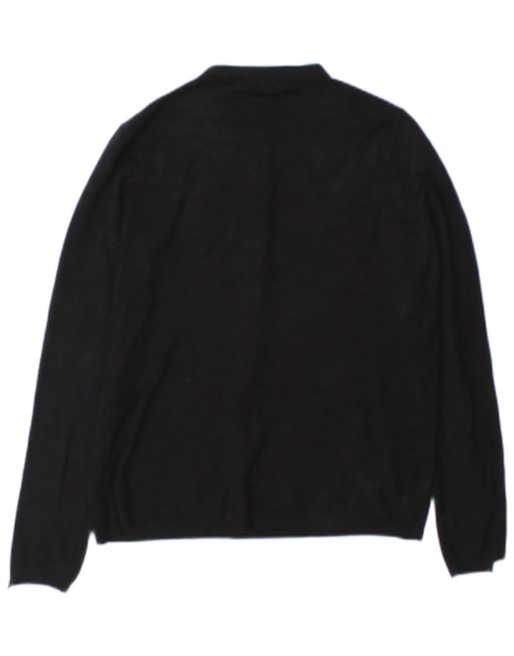 Zara Womens Cardigan Sweater UK 14 Medium Black