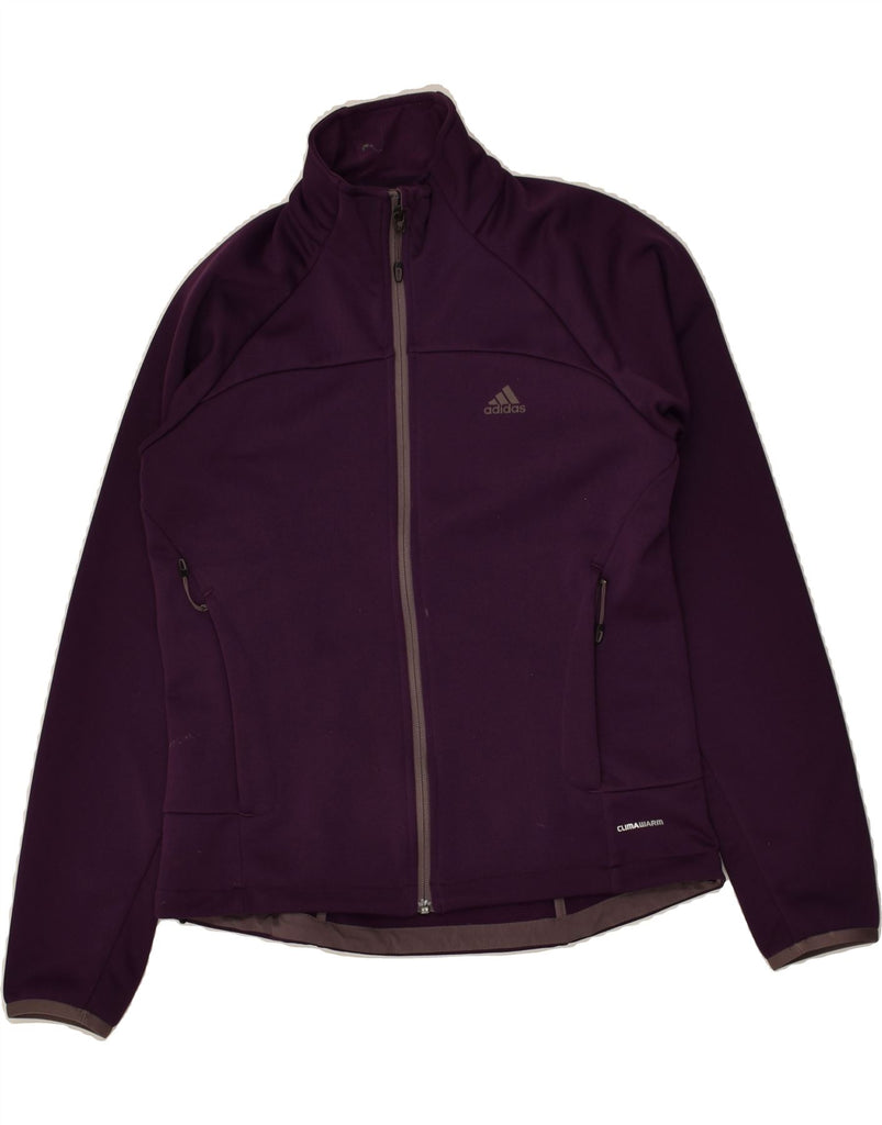 ADIDAS Womens Climawarm Tracksuit Top Jacket UK 10 Small Purple Polyester | Vintage Adidas | Thrift | Second-Hand Adidas | Used Clothing | Messina Hembry 