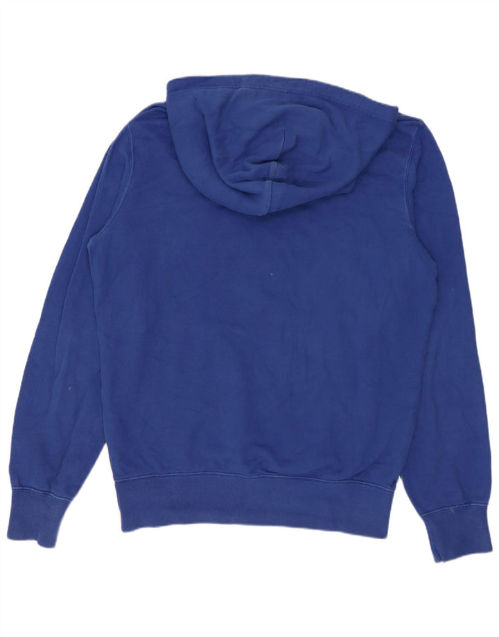 CHAMPION Mens Graphic Hoodie Jumper Medium Blue Cotton