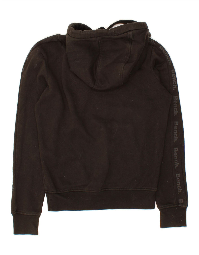 BENCH Womens Graphic Hoodie Jumper UK 10 Small Black Cotton Vintage Bench and Second-Hand Bench from Messina Hembry 