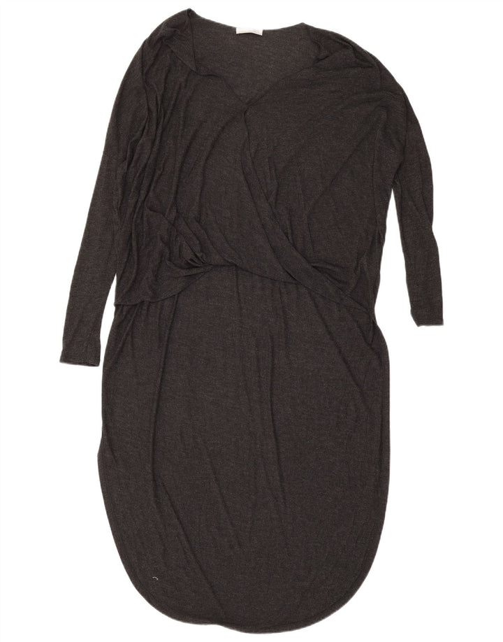 Zara Womens Oversized Jumper Dress UK 10 Small Grey Viscose