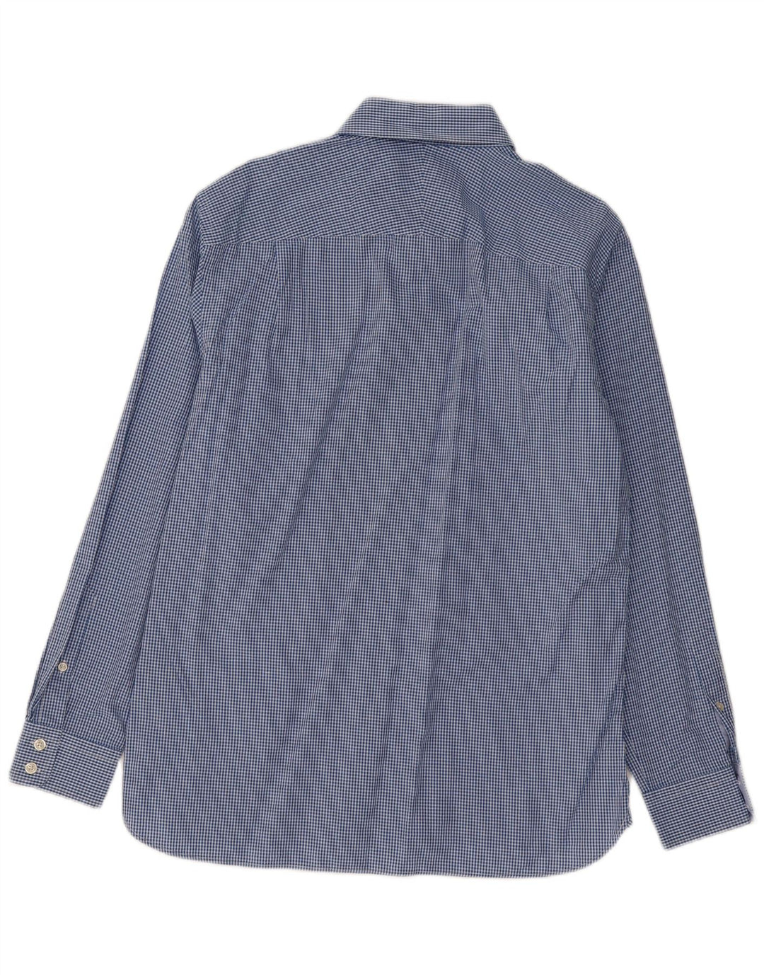 Jaeger Mens Shirt Size 16 Large Blue Gingham