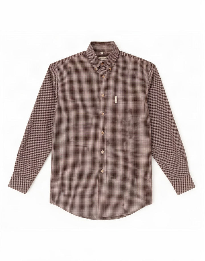 Ben Sherman Mens Shirt Medium Navy Blue Gingham