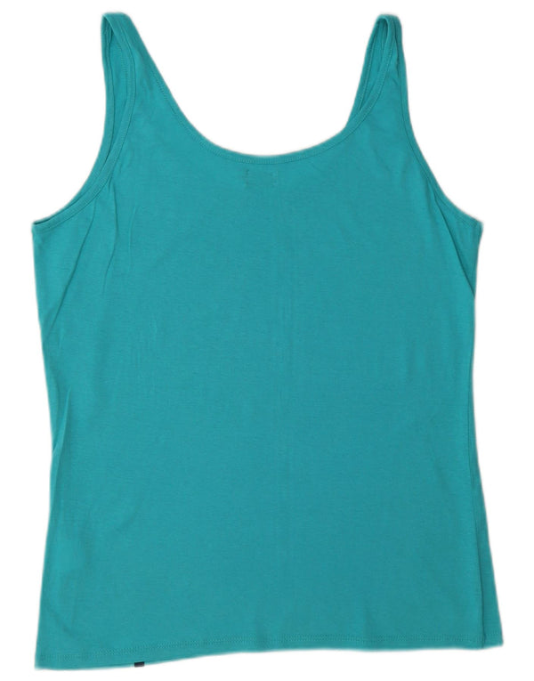 Avirex Womens Graphic Vest Top UK 14 Large Turquoise Cotton