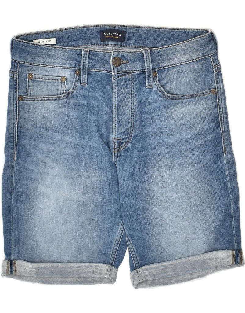 JACK & JONES Mens Regular Denim Shorts  Small W30 Blue Cotton | Vintage Jack & Jones | Thrift | Second-Hand Jack & Jones | Used Clothing | Messina Hembry 