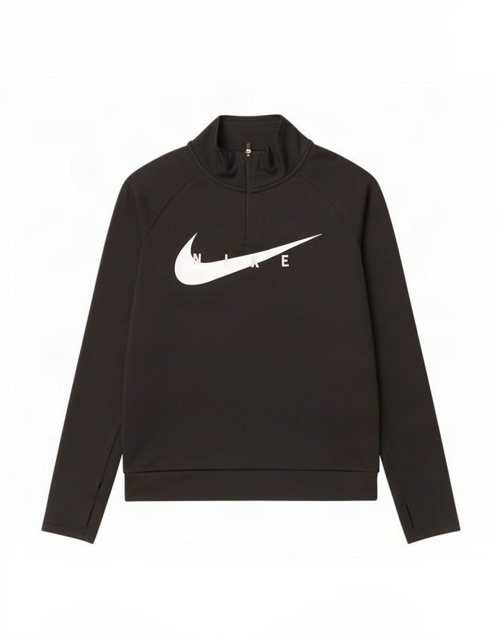 Nike Mens Zip Neck Graphic Pullover Tracksuit Top XS Black Polyester