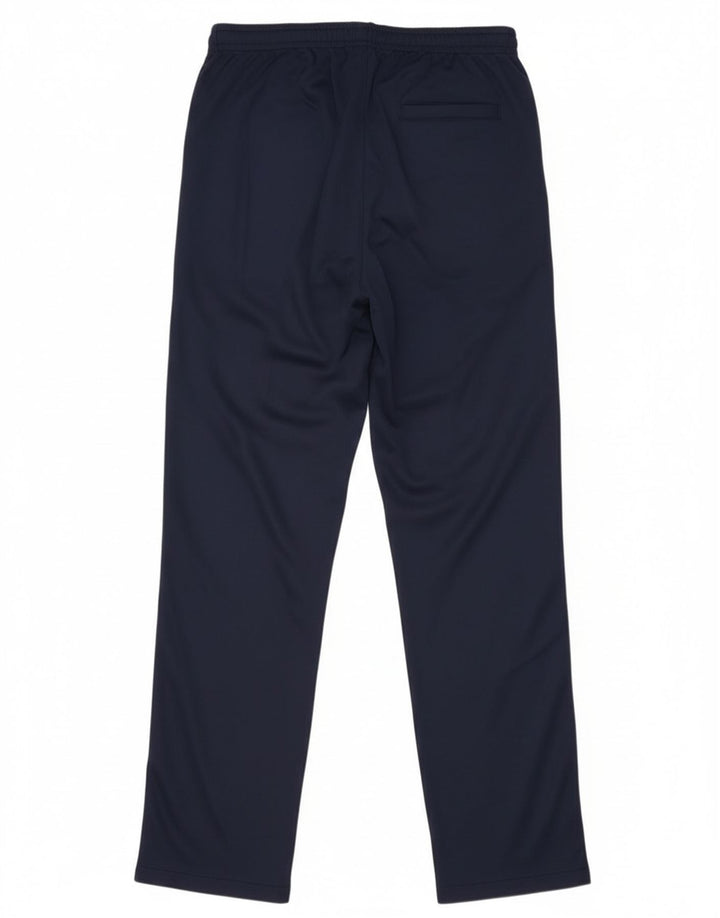 Asics Mens Tracksuit Trousers Large  Navy Blue Colourblock Polyester