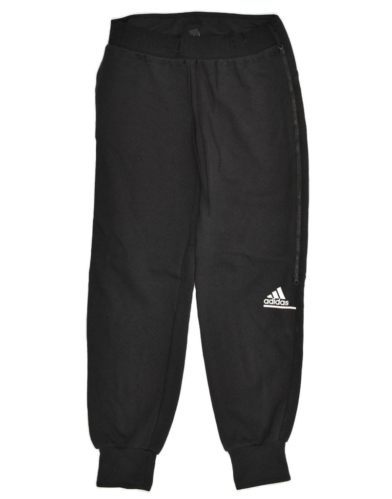 ADIDAS Womens Tracksuit Trousers Joggers UK 8/10 Small Black Cotton | Vintage Adidas | Thrift | Second-Hand Adidas | Used Clothing | Messina Hembry 