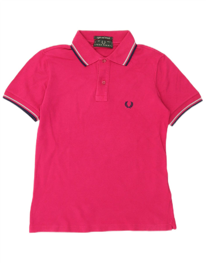 Fred Perry Mens Polo Shirt Small Pink Cotton