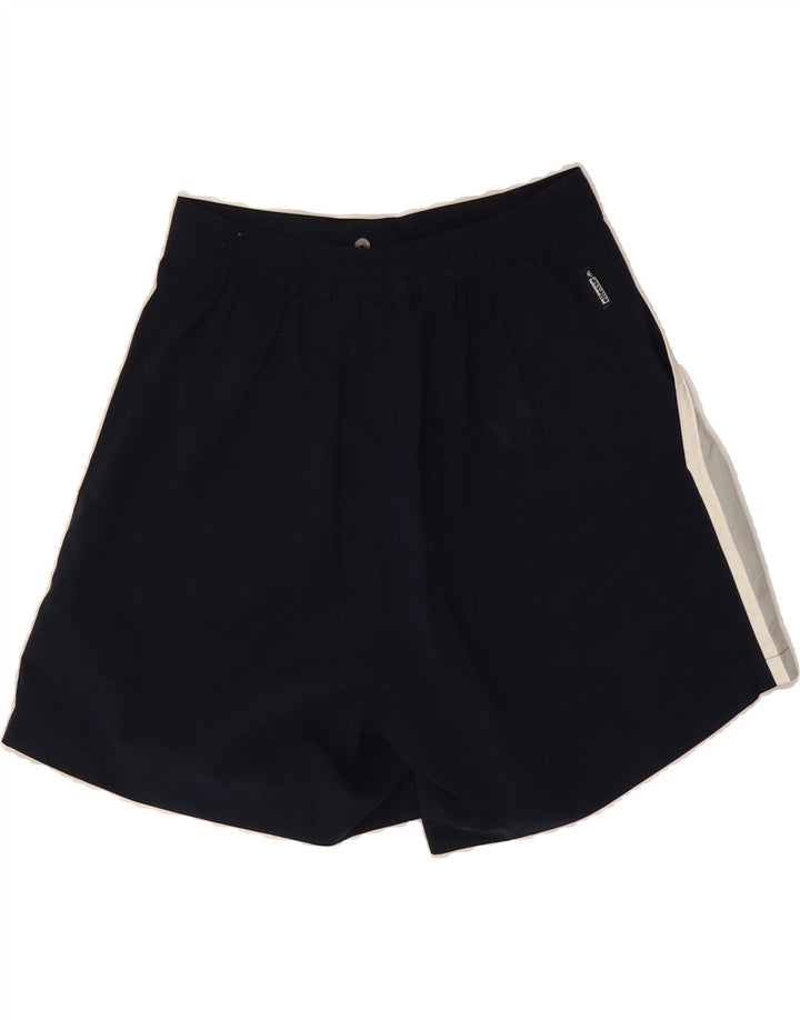 ELLESSE Womens Pegged Chino Shorts IT 44 Medium W28  Navy Blue Colourblock Vintage Ellesse and Second-Hand Ellesse from Messina Hembry 