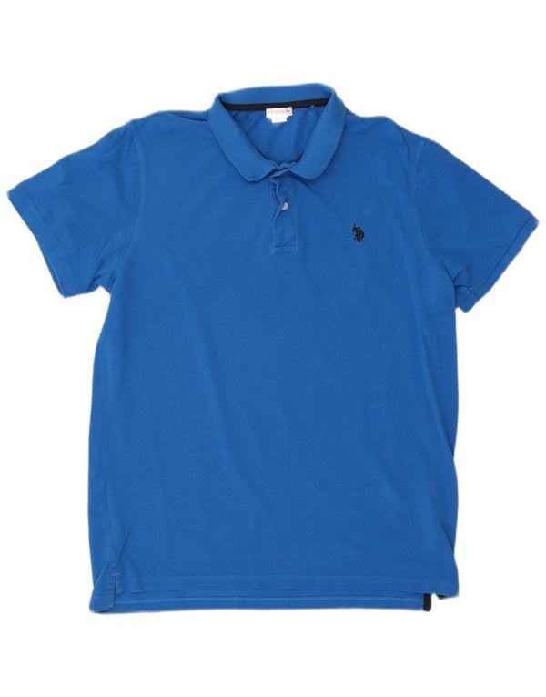 U.S. Polo Assn. Mens Polo Shirt 2XL Blue Cotton