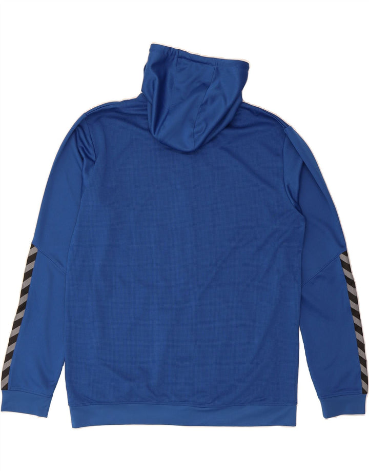 HUMMEL Mens Graphic Zip Hoodie Sweater XL Blue Vintage Hummel and Second-Hand Hummel from Messina Hembry 