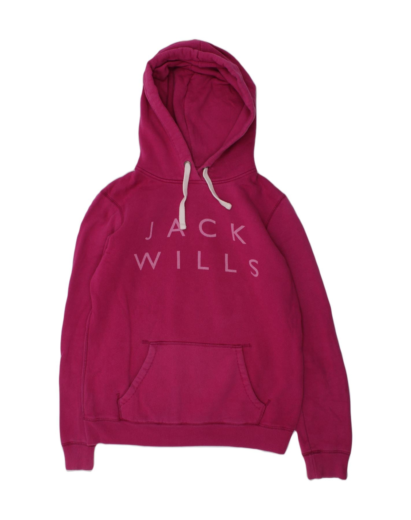 JACK WILLS Girls Graphic Hoodie Jumper 15 16 Years Pink Cotton