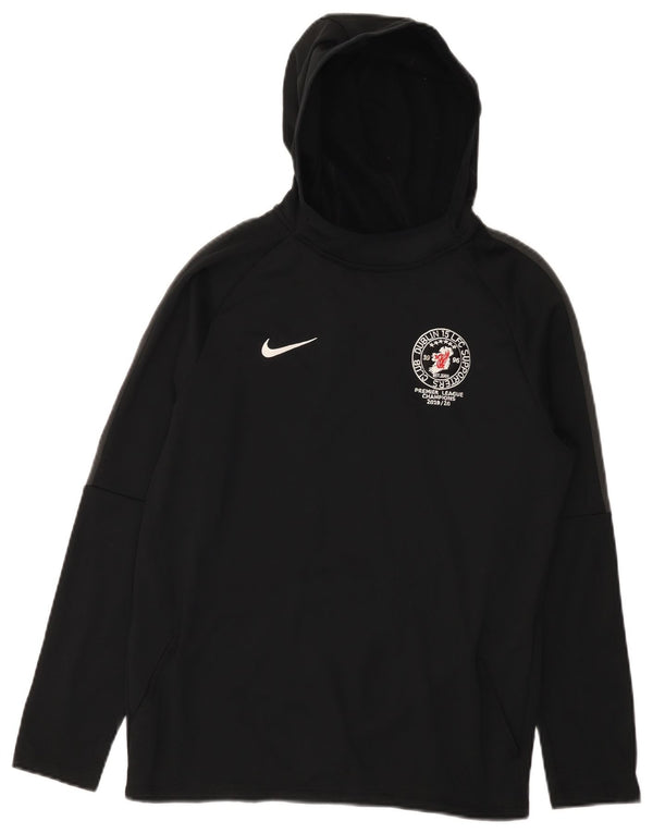 Nike Boys Liverpool Graphic Hoodie Jumper 13-14 Years XL Black Polyester