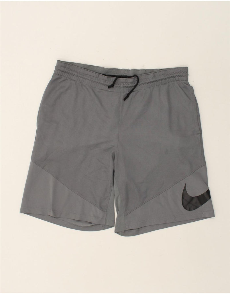 NIKE Mens Graphic Sport Shorts Large Grey Polyester | Vintage Nike | Thrift | Second-Hand Nike | Used Clothing | Messina Hembry 