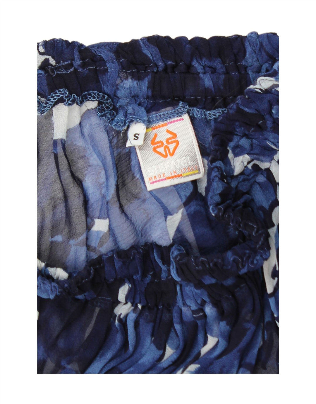 STEFANEL Womens Asymmetrical Skirt Small W26  Blue Floral Viscose Vintage Stefanel and Second-Hand Stefanel from Messina Hembry 
