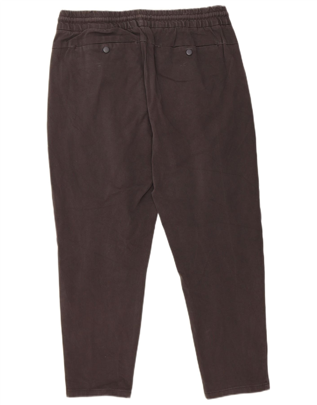Zara Mens Pegged Cropped Trousers W32 L25 Grey Cotton