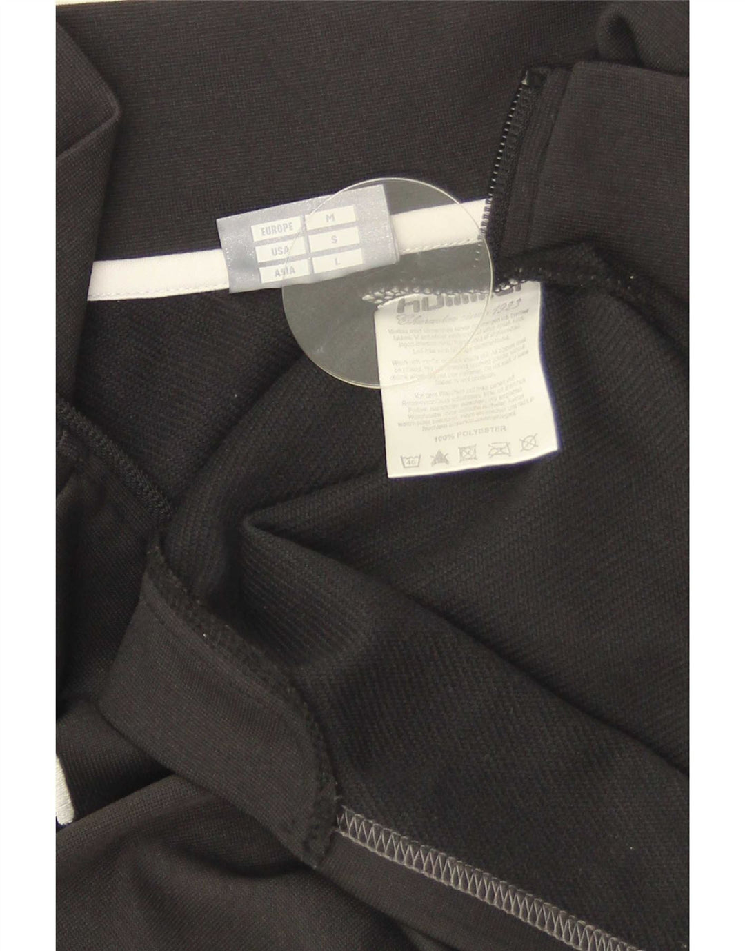 Hummel Mens Graphic Zip Neck Sweatshirt Jumper Medium Black Polyester