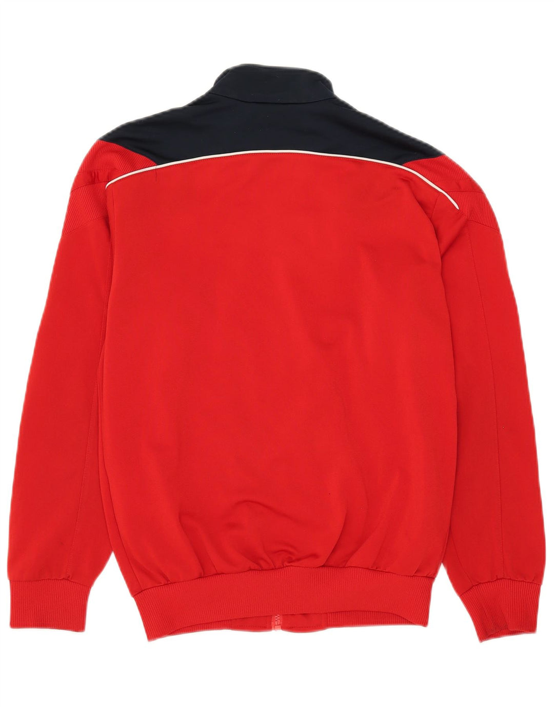 Adidas Boys Tracksuit Top Jacket 13-14 Years Red Colourblock Polyester
