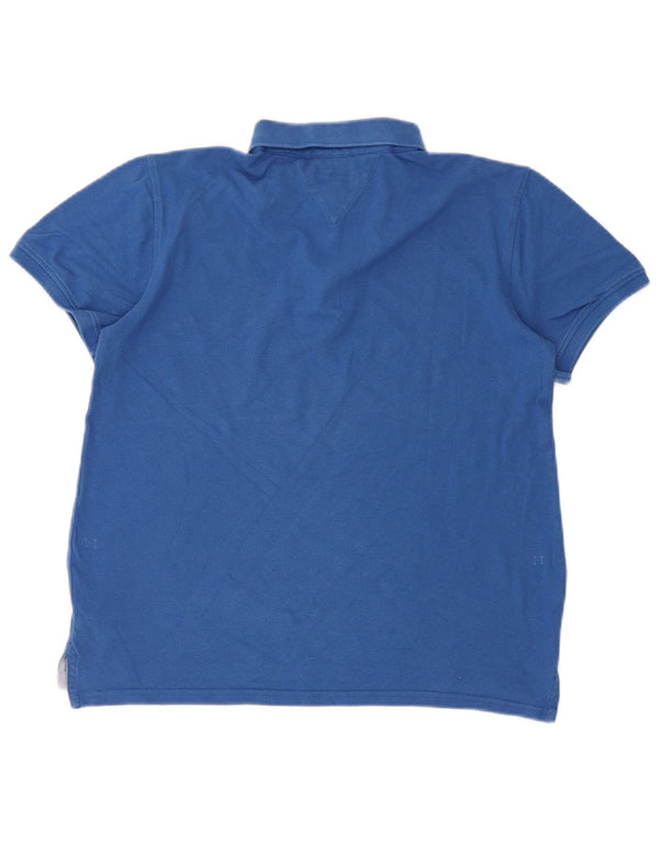 Tommy Hilfiger Boys Polo Shirt 15-16 Years Blue Cotton